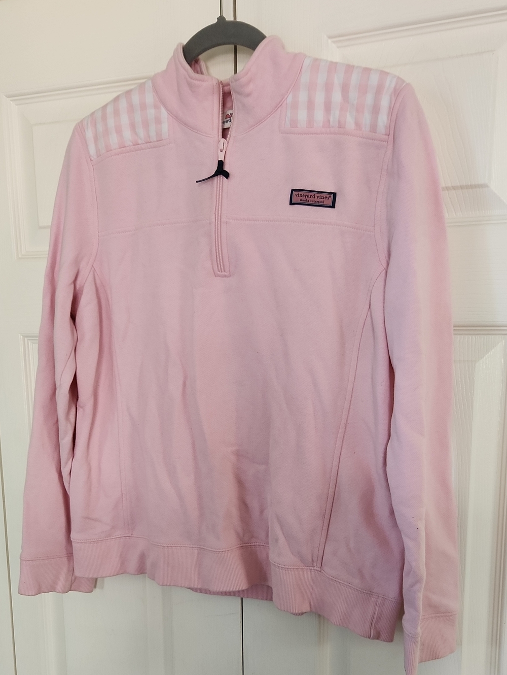 Vineyard Vines Pink Quarter‑Zip Pullover Sweater